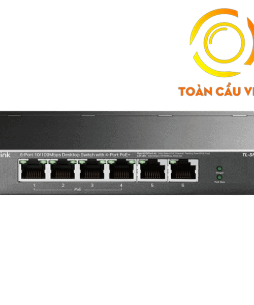 6-port 10/100Mbps with 4-port PoE+ Switch TP-LINK TL-SF1006P