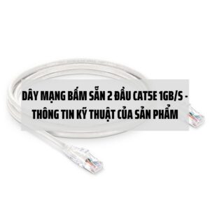 Dây mạng bấm sẵn 2 đầu CAT5E 1Gb/s - Thông tin kỹ thuật của sản phẩm